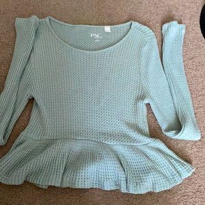 Pacsun mint green ruffle top